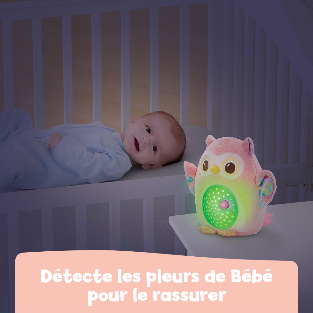 Vtech Veilleuse Enfant Peluche Ma Veilleuse Lumi Chouette Rose