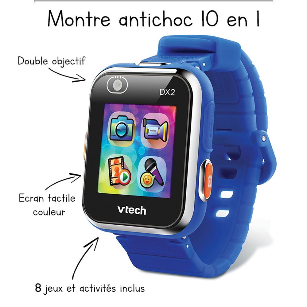 Enfants Montre Intelligent,Montre Enfant Tracker IP67 Étanche Téléphone  Montre Connectée Enfant Fille Garçon SOS Smart Watches Bleu