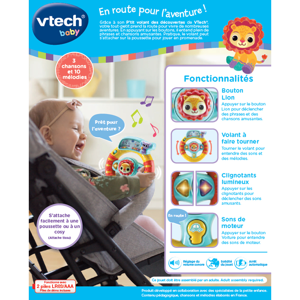 Lot jouets jeux (volant clés livre) - VTech