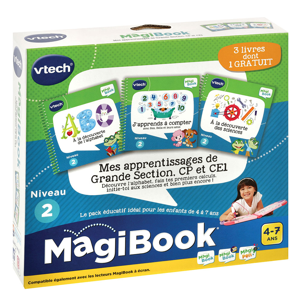 Mes apprentissages maternelle - Pack 3 Livres MagiBook - VTech