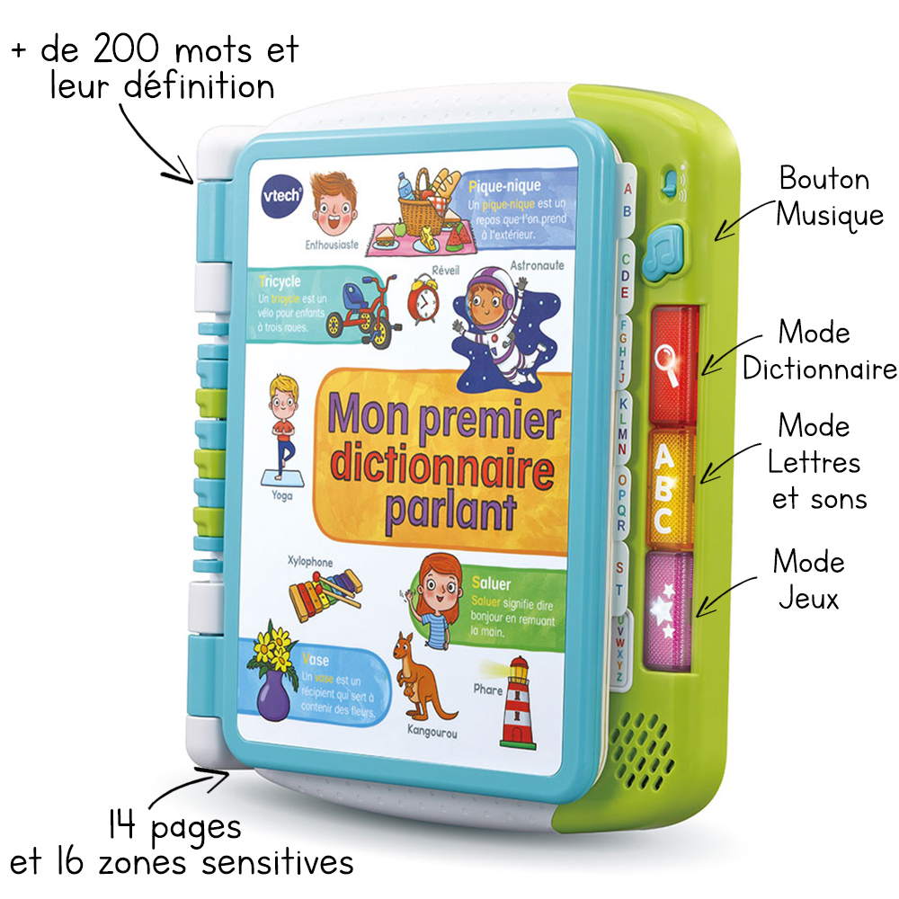 VTech - Dictionnaire enfant interactif - Mon premier dictionnaire parlant