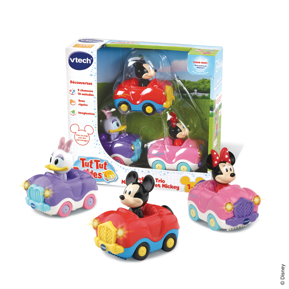 Tut Tut Bolides Coffret Trio Disney Minnie Daisy Mickey Petites Voitures Vtech