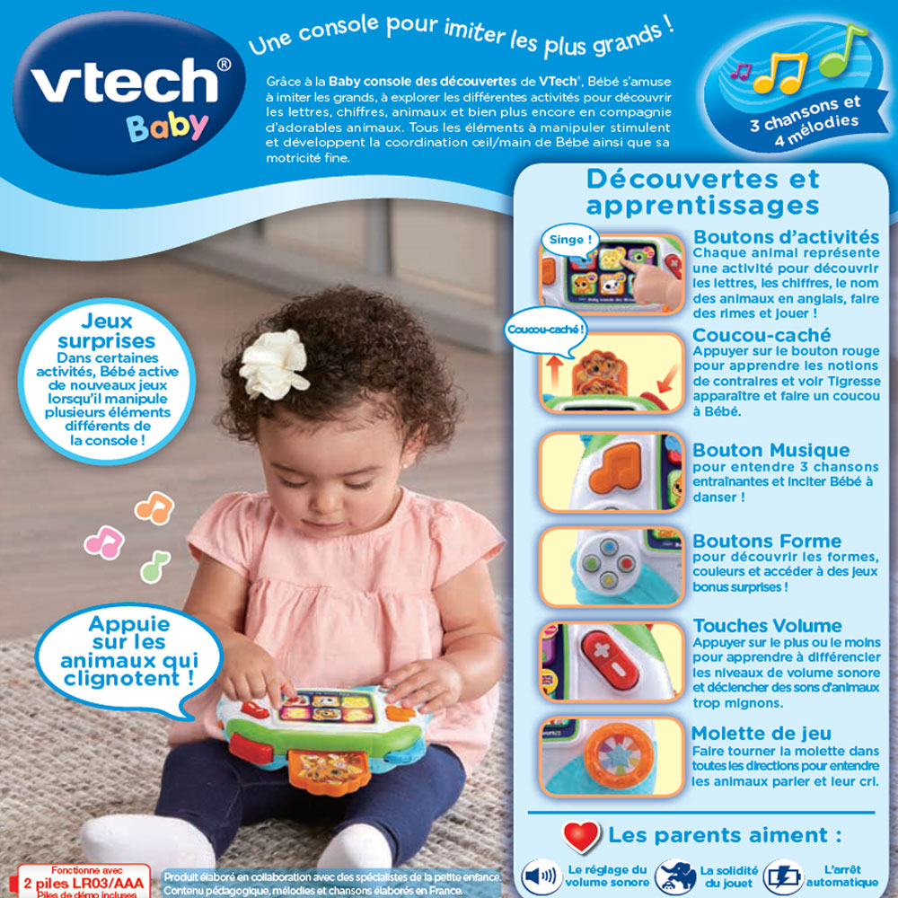 Jouet interactif Vtech Baby console des découvertes - Autres jeux d'éveil