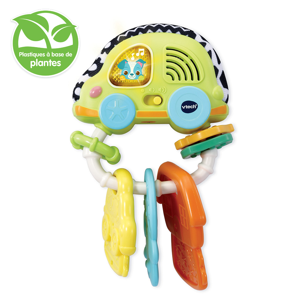 VTech Baby - Hochet musical clés - Mon hochet sensoriel clés magiques  (plastiques à base de plantes)