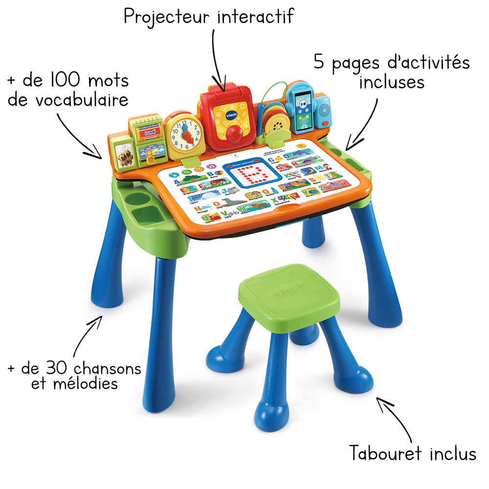 VTech Jouets - Baby bureau bilingue 2 en 1 (1 - 4 ans) Le premier bureau  parlant musical et bilingue de Bébé ! voir le descriptif complet 