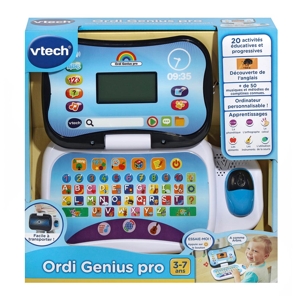 Ordinateur Genius Kid rose VTech : King Jouet, Ordinateurs et jeux  interactifs VTech - Jeux et jouets éducatifs