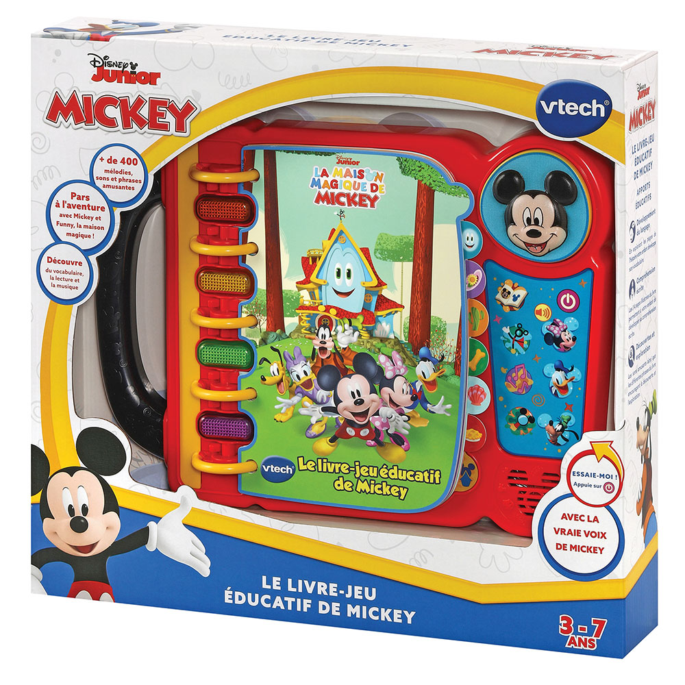 VTech - Livre interactif - Le livre-jeu educatif de Mickey