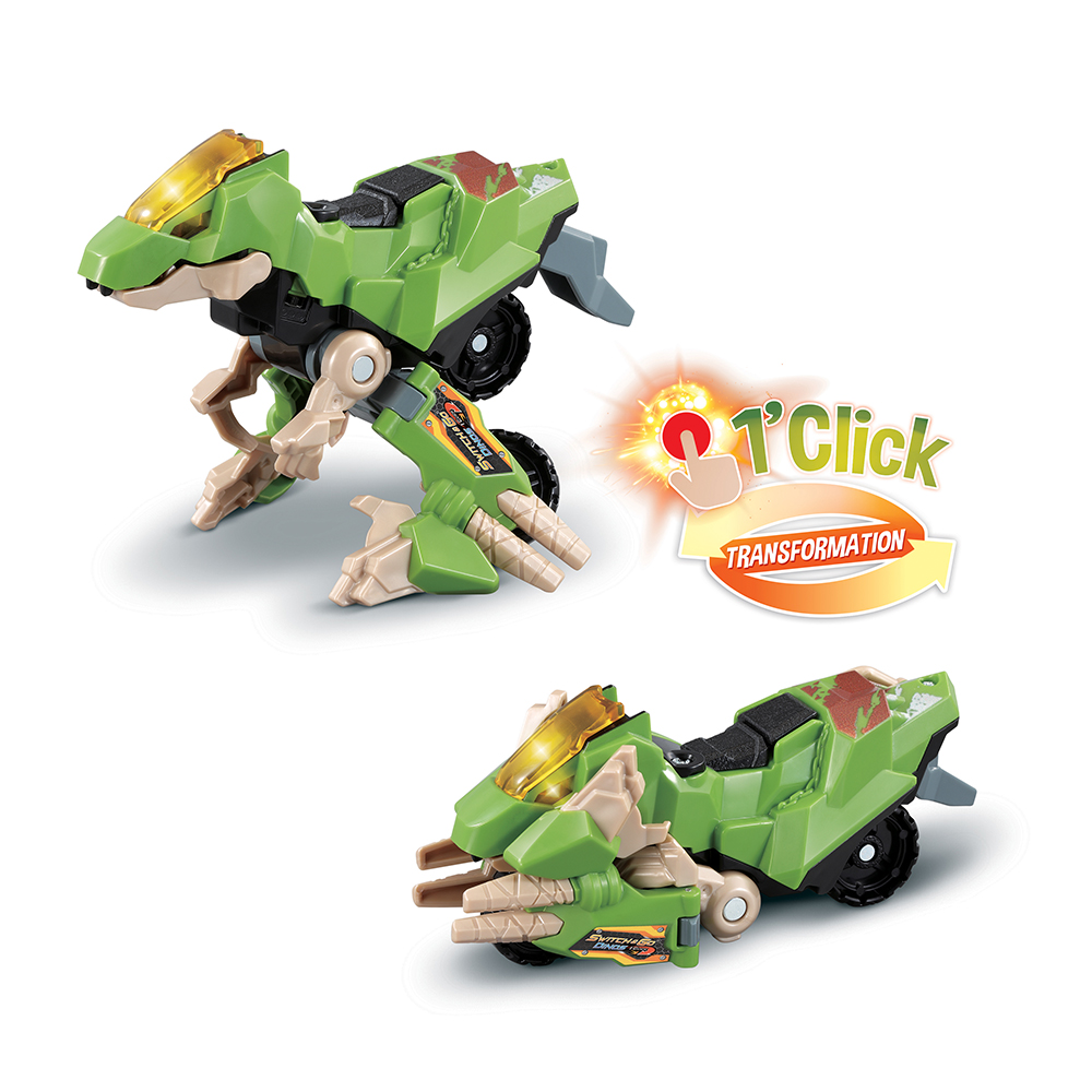 VTech - Jouet dinosaure et voiture - Switch & Go Dinos 1'Click