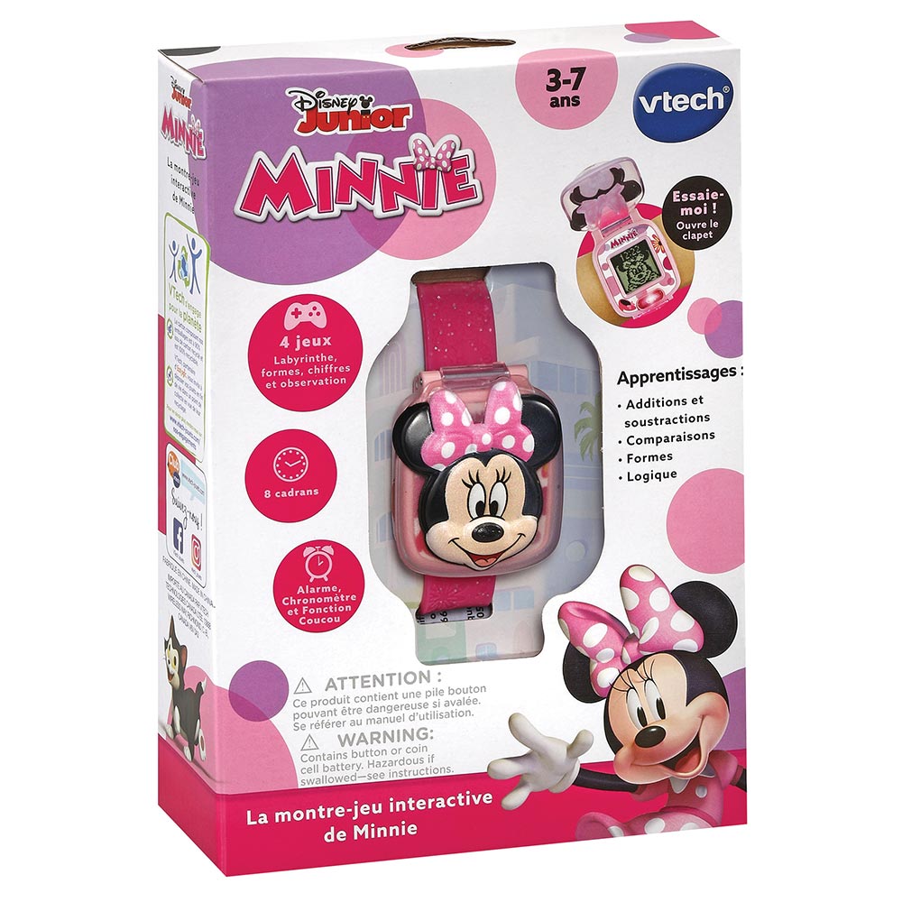 VTech - Montre pour enfant - La montre-jeu interactive de Minnie