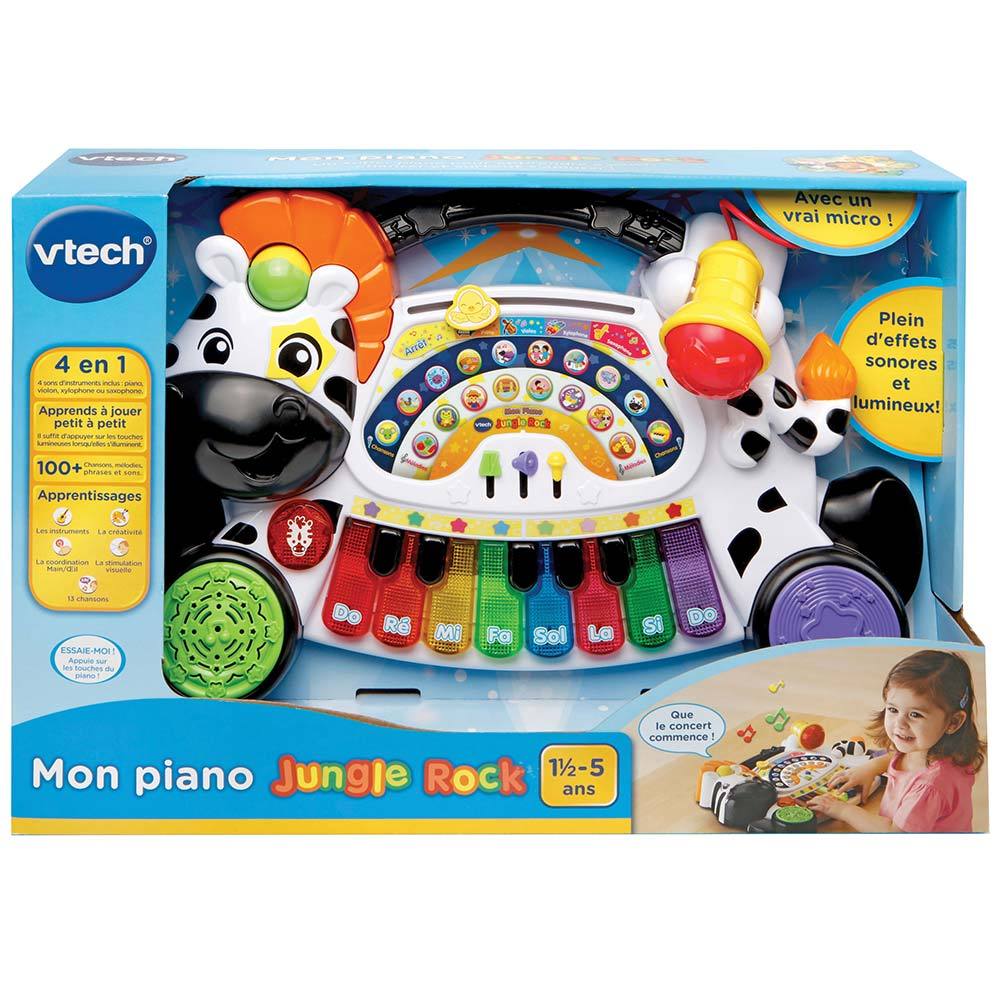 VTech - Piano pour enfant - Jouet Piano Zèbre