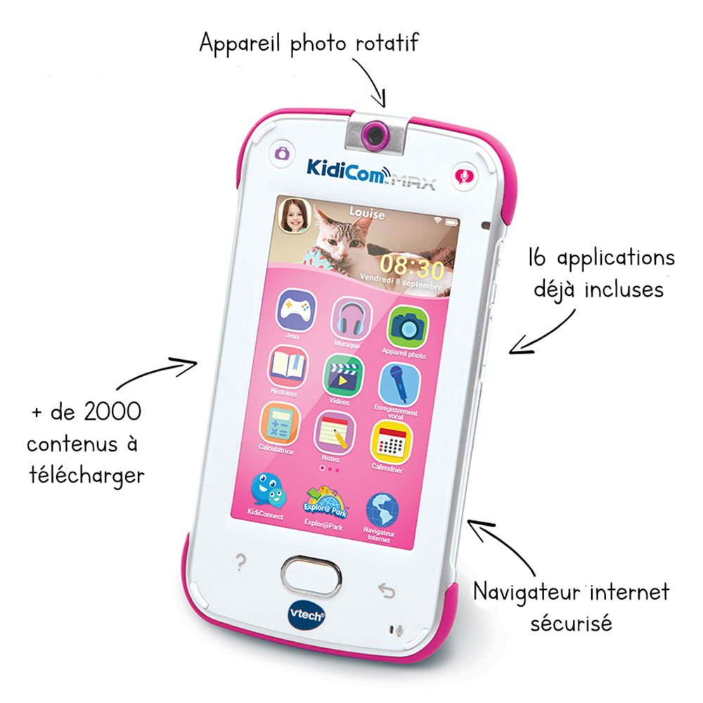 Portable Enfant Kidicom Max Rose 3 8 Ans Vtech Portable Enfant Kidicom Max Rose 3 8 Ans Vtech