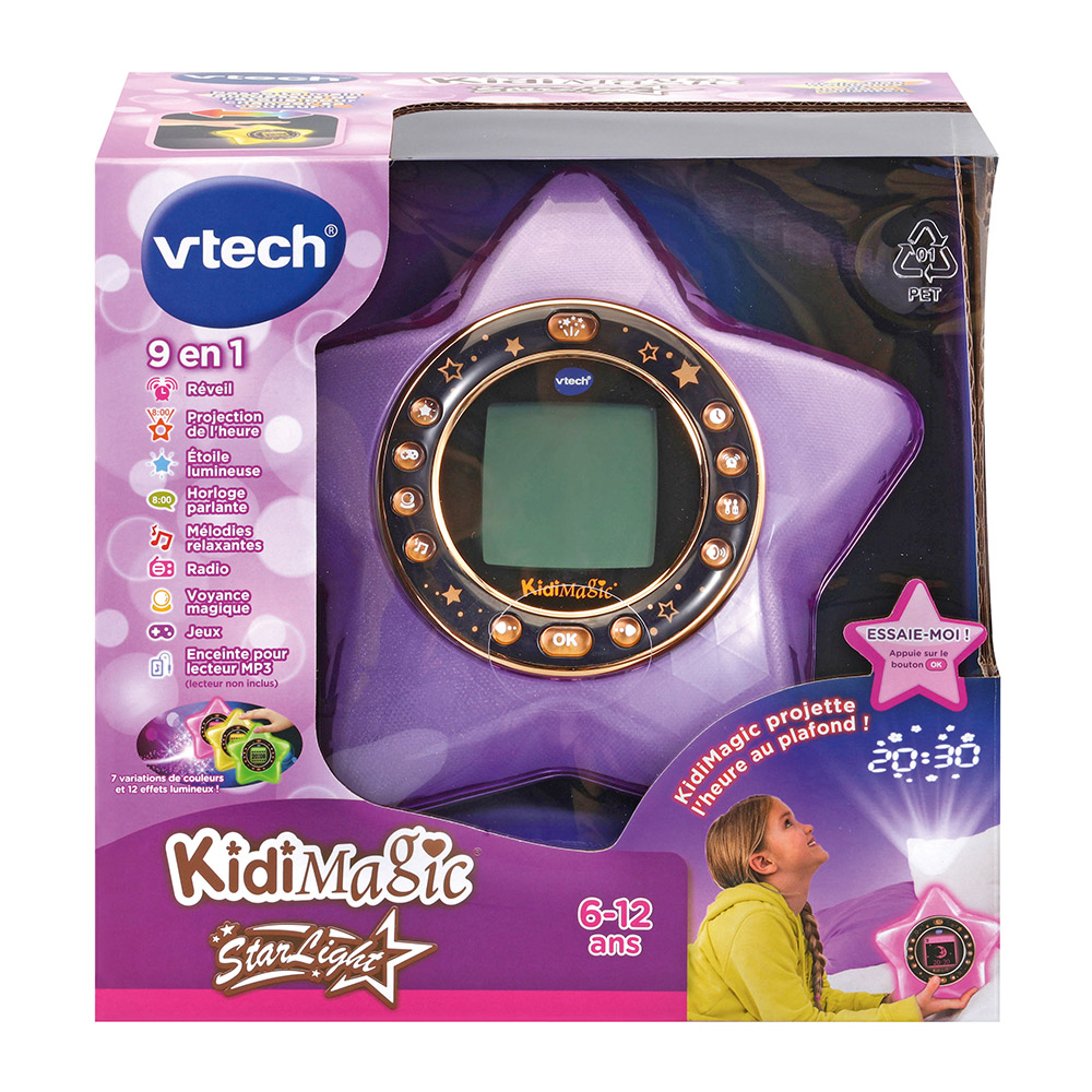 VTech - Réveil enfant projection plafond - Kidimagic Starlight violet