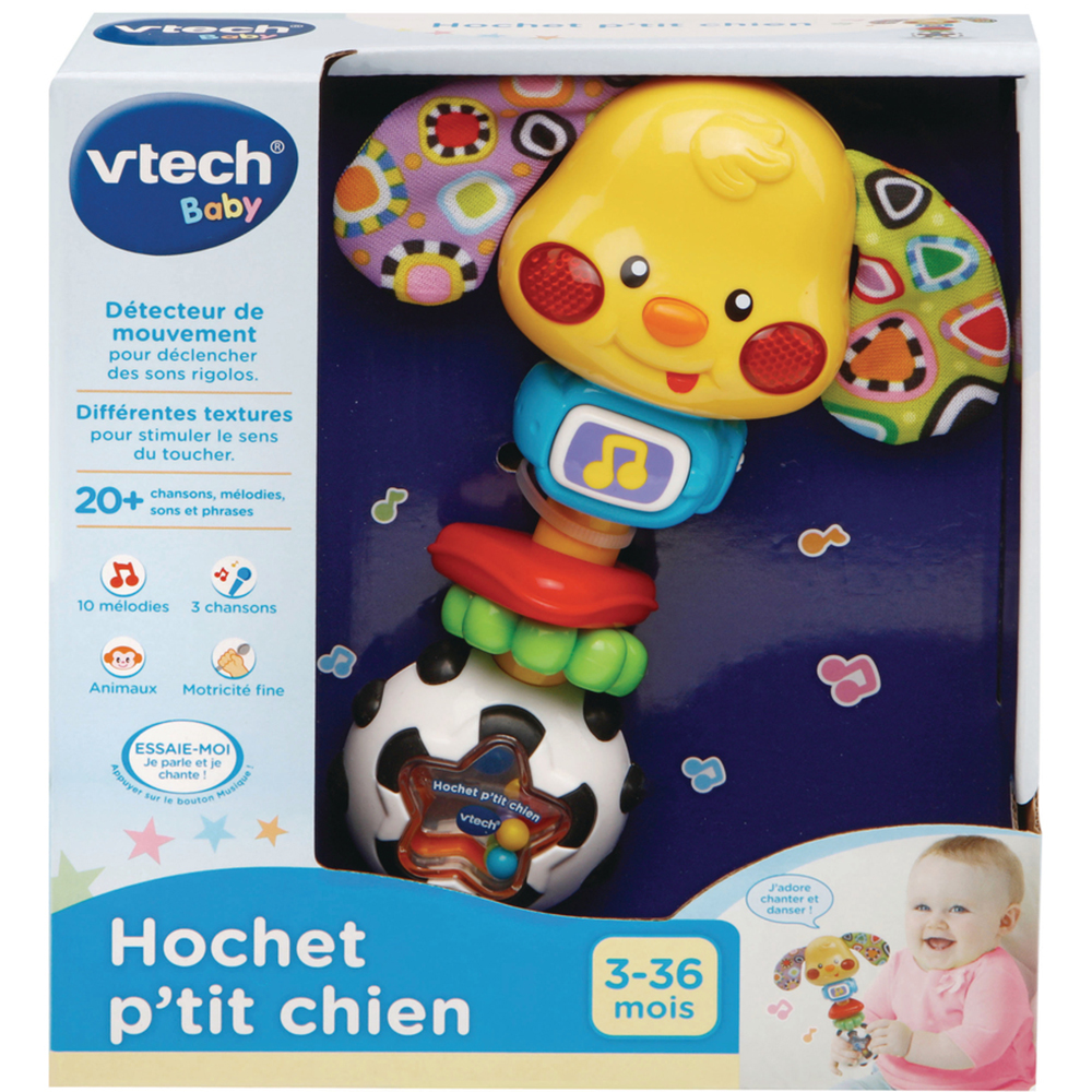 Hochet Musical Vtech Baby Musique Interactif Petit Canard Lumières 20 X 21  X 6 Cm à Prix Carrefour