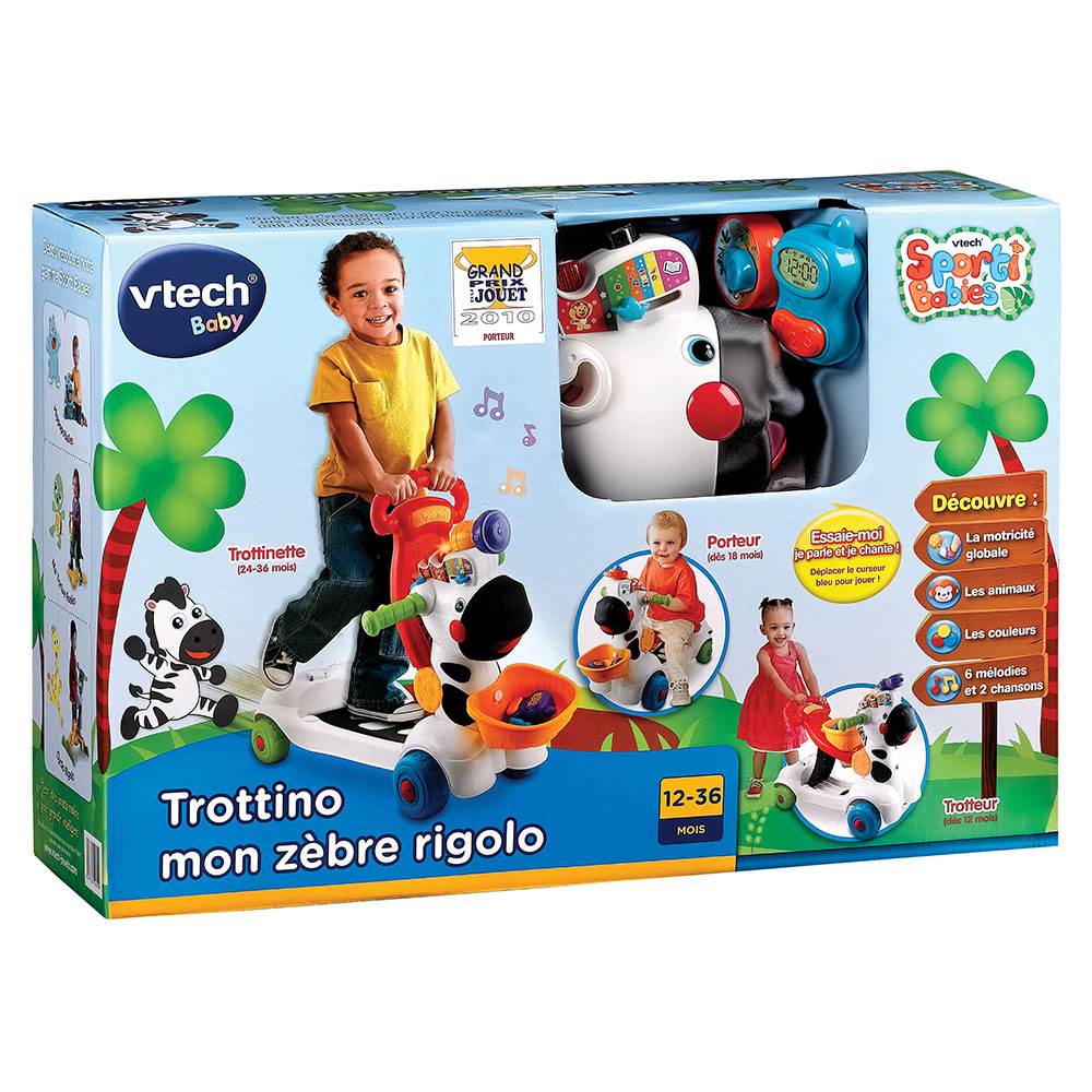Trottino Mon Zebre Rigolo Trottinette Parlante Vtech Trottino Mon Zebre Rigolo Trottinette Parlante Vtech