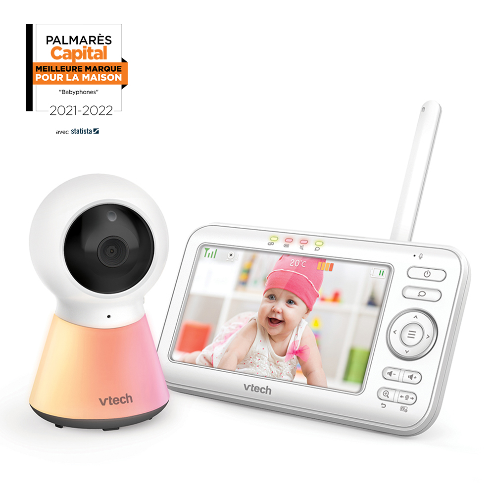 VTech – Babyphone Vidéo grand écran avec veilleuse – BM5254