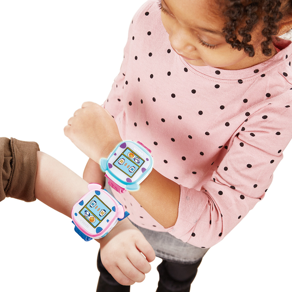 VTech - My First KidiWatch Bleue, Montre Digitale avec Animal Virtuel,  Écran Tactile Couleur, Bracelet Souple, 20 Cadrans, Jeux Interactifs,  Cadeau Enfant de 3 Ans à 8 Ans - Contenu en Français : : Mode