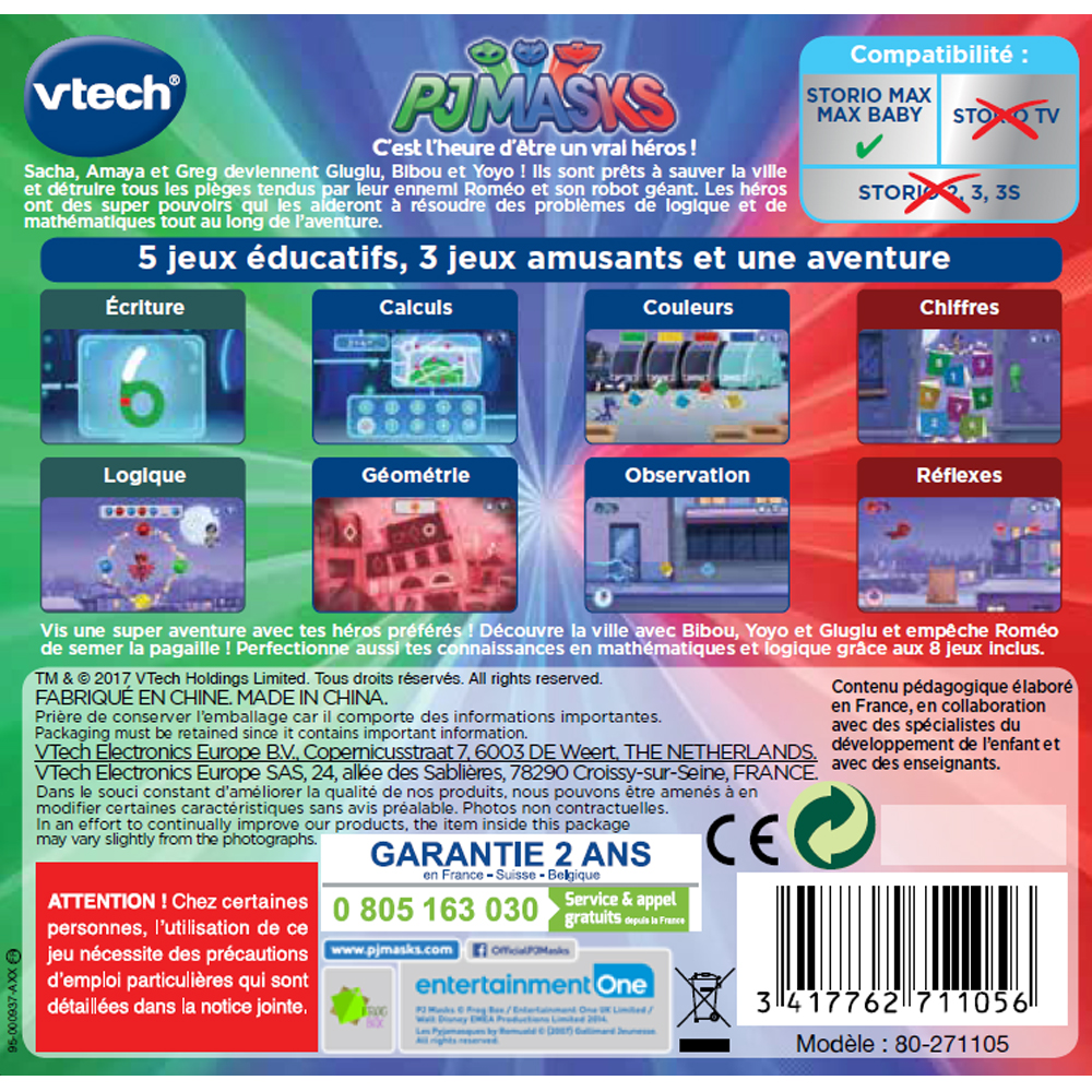 VTech - 273405 - Jeu HD Storio - Peppa Pig & Etui Support Rose Officiel Storio  Max 5- Accessoire pour Tablette : : Jeux et Jouets