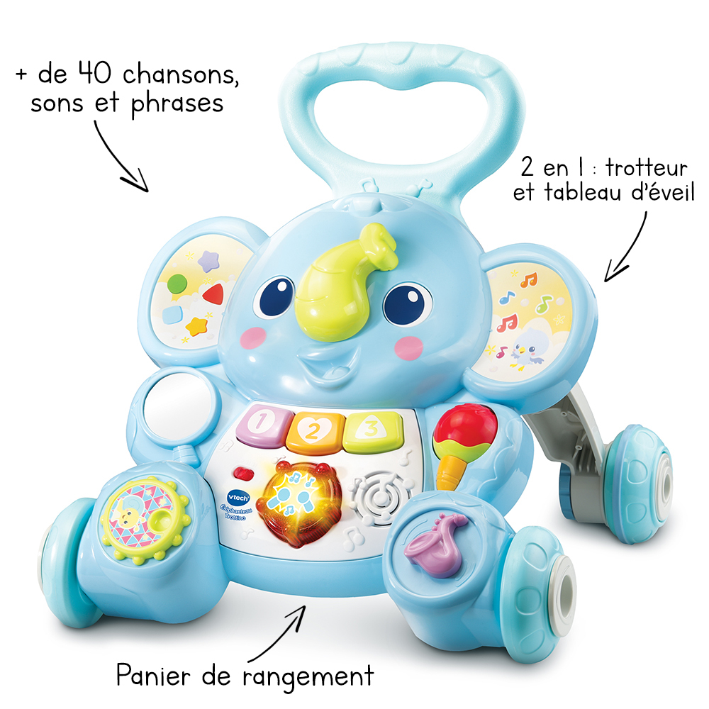 Elephanteau Trottino Trotteur Bebe Vtech Elephanteau Trottino Trotteur Bebe Vtech