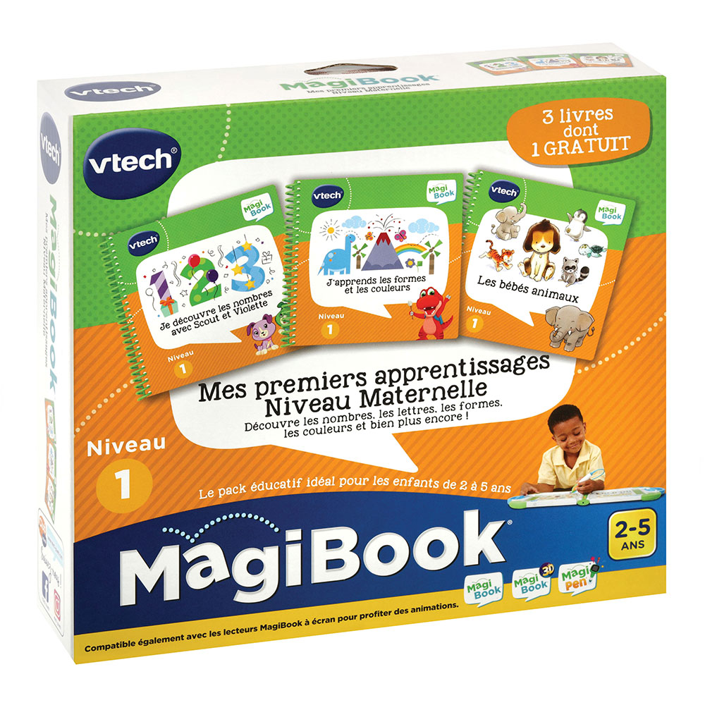 VTech - Pack 3 livres MagiBook - Niveau maternelle