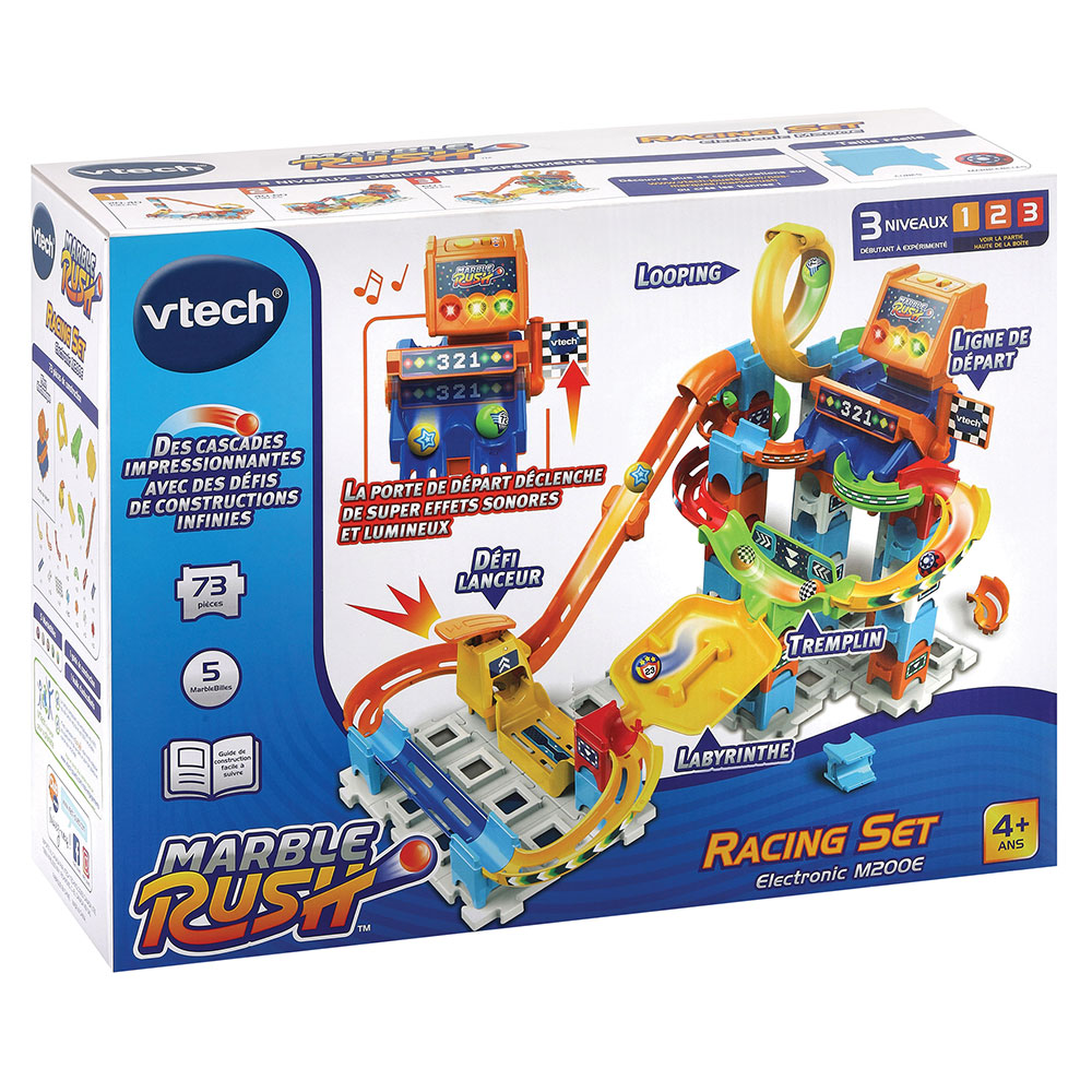 VTech- Circuit à billes enfant - Marble Rush - Racing Set Electronic M200E