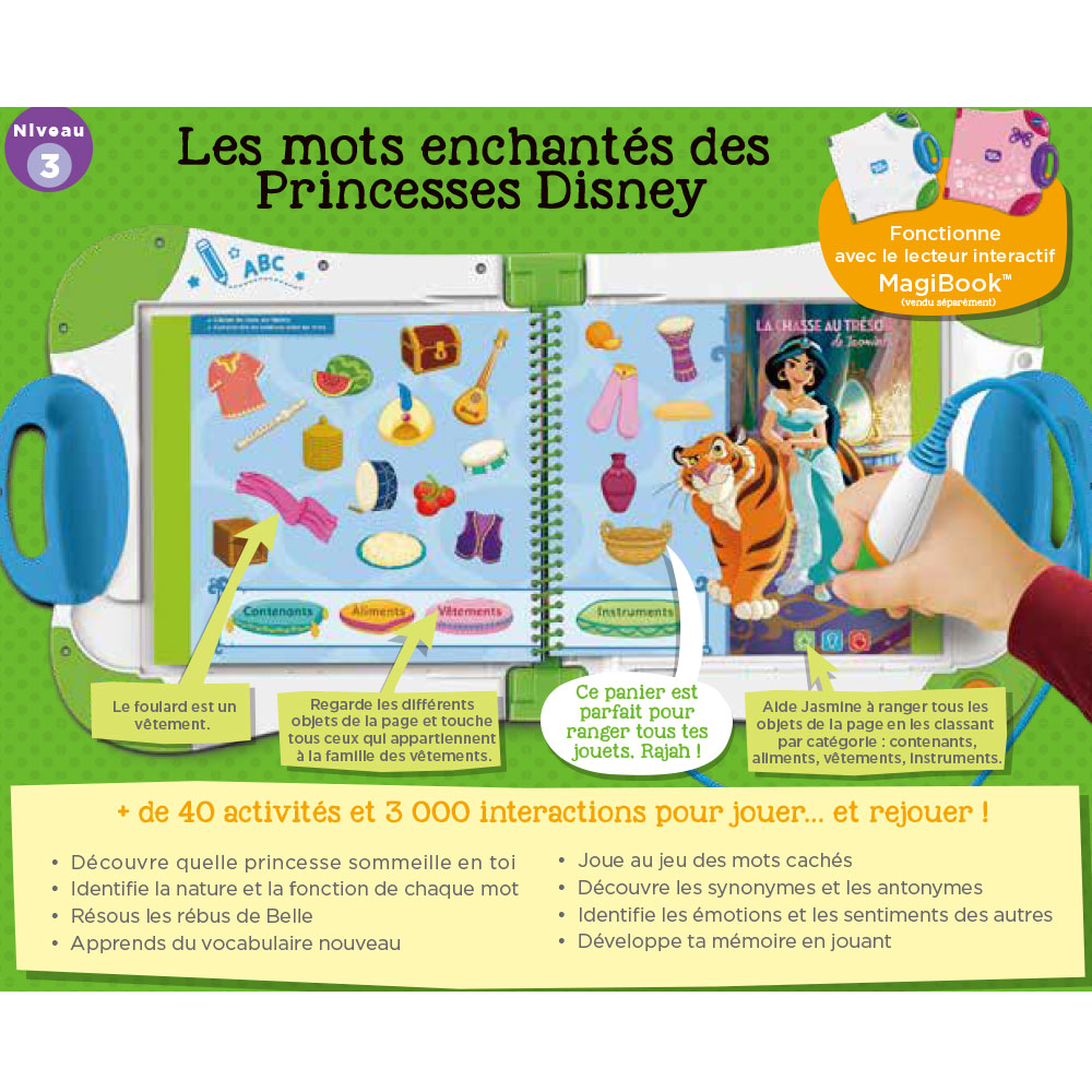 VTECH MAGIBOOK ROSE et 1 Livre Princesses Disney EUR 20,00