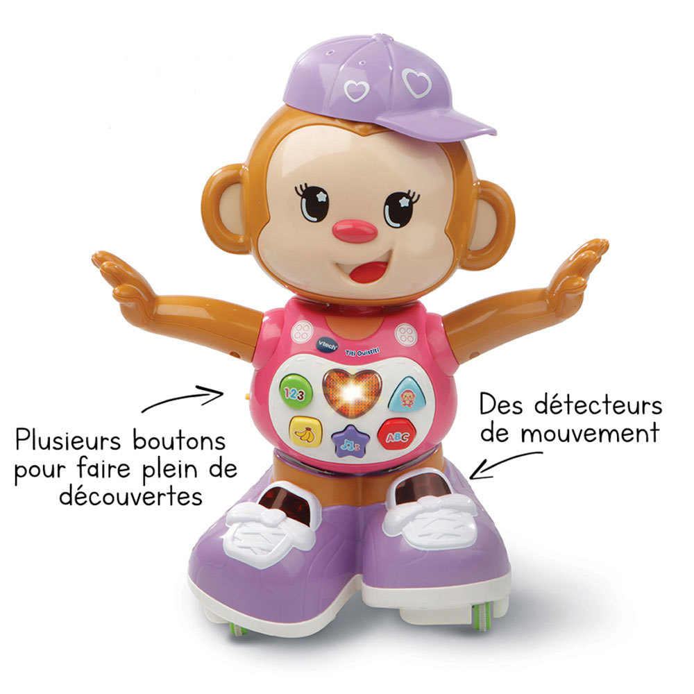 Titi Ouistiti Rose Petit Singe Interactif Vtech Baby Titi Ouistiti Rose Petit Singe Interactif Vtech Baby