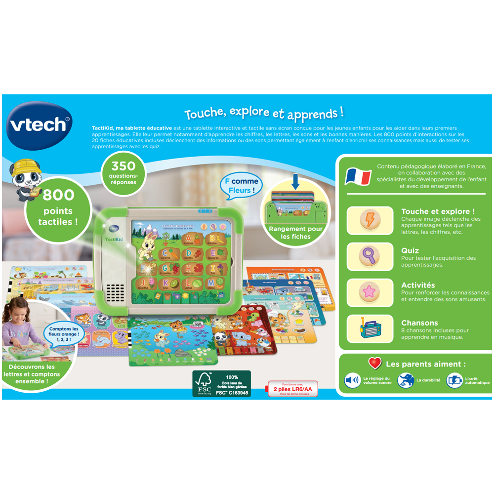 VTech - Tablette éducative interactive - TactiKid, ma tablette