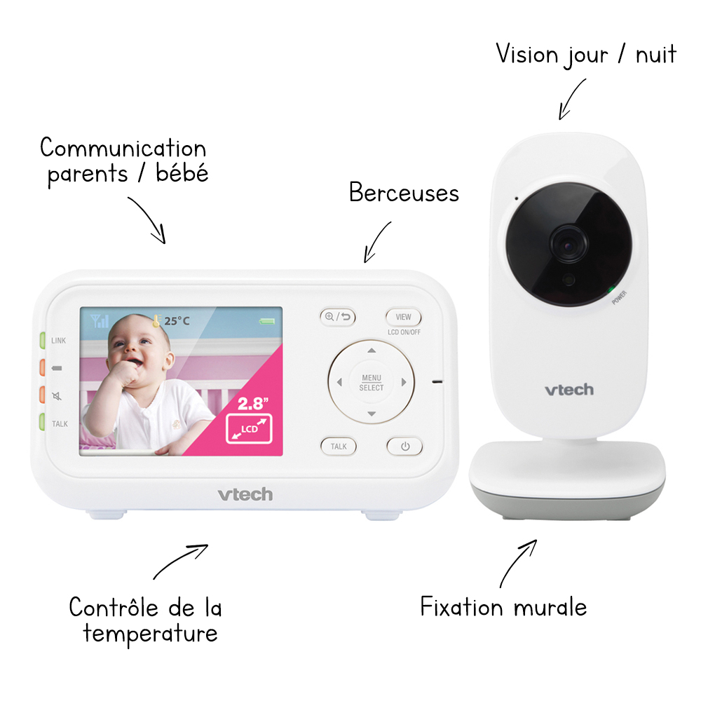 Babyphone caméra infrarouge - Safe & Sound - VTech
