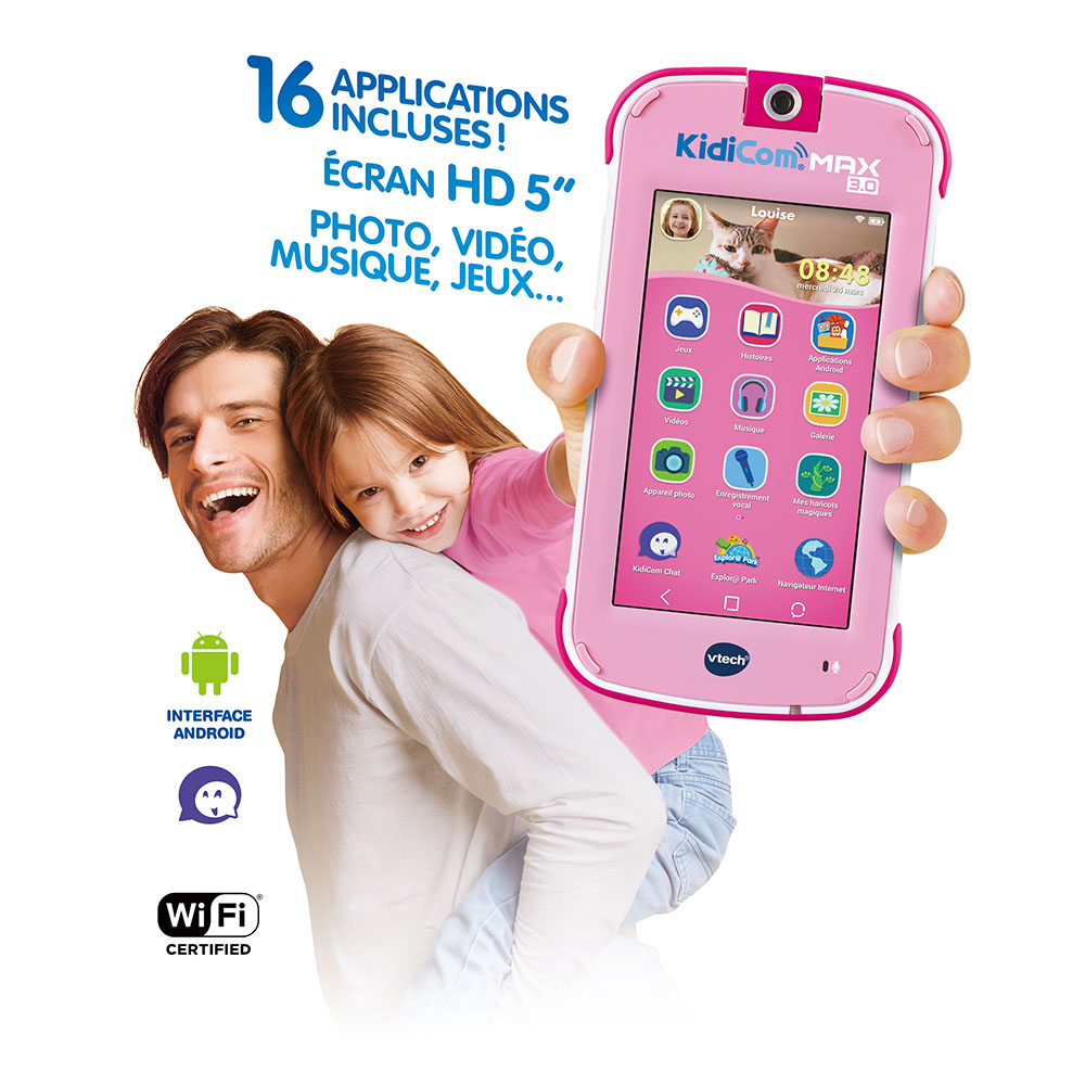 VTECH Kidicom Max Rose – Smartphone Enfant - BSA DESTOCKAGE