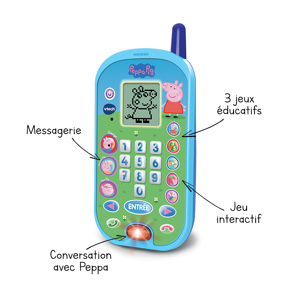 Enfants Bébé Téléphone Jouet Musique Apprentissage Anglais Éducatif  Téléphone Portable Mobile Bleu