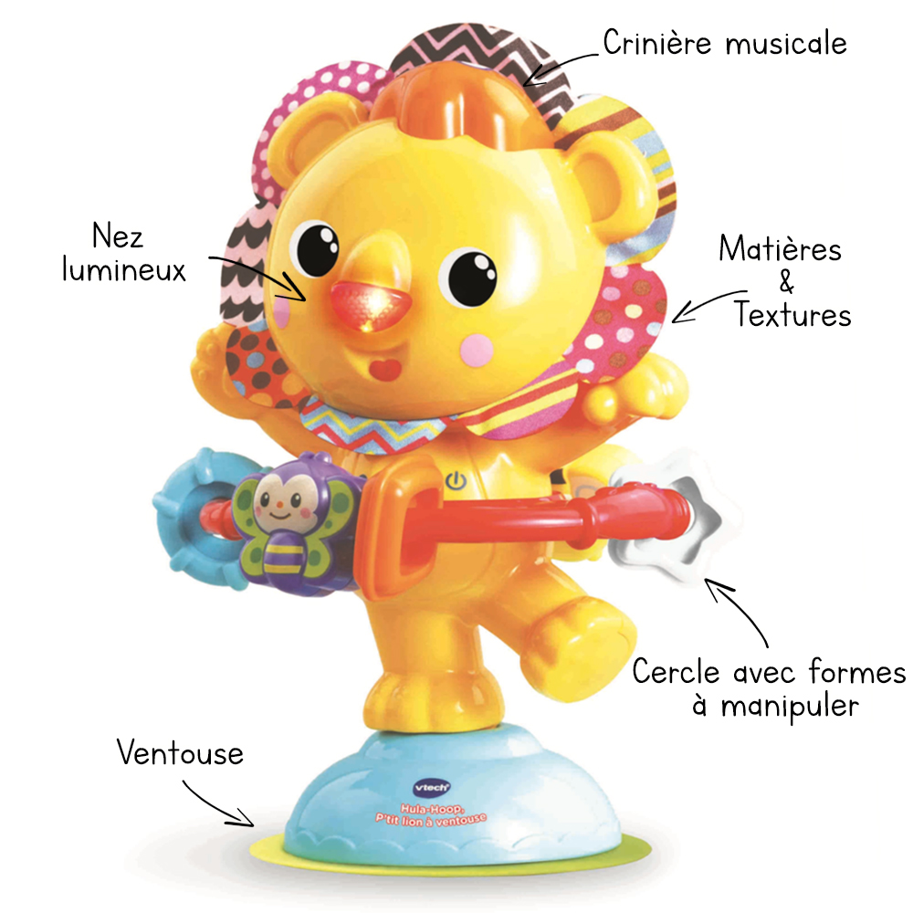 Jouet musical Hula-Hoop p'tit lion à ventouse - VTech® • Enfant World