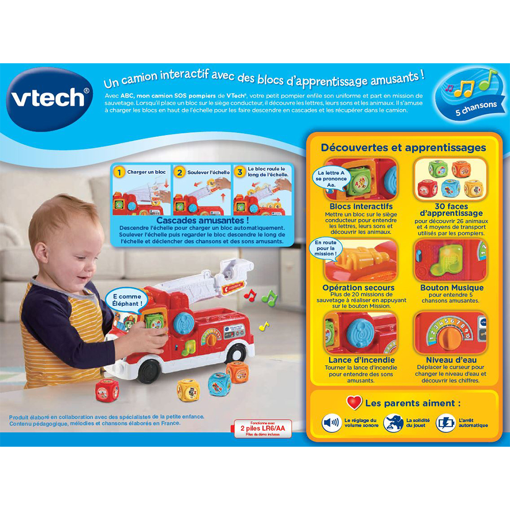 Abc Mon Camion Sos Pompiers Camion De Pompiers Jouet Vtech Abc Mon Camion Sos Pompiers Camion De Pompiers Jouet Vtech