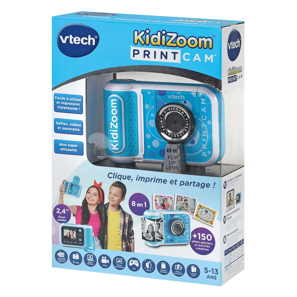 VTech - KidiZoom Print Cam - Bleu