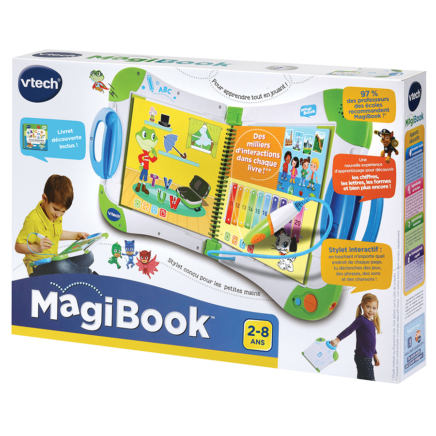 VTECH MagiBook bleu et vert Lecteur interactif + livre jeu de 16