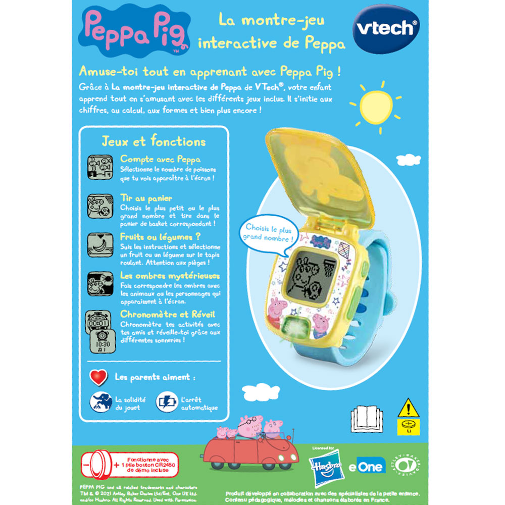 VTech - Peluche interactive Peppa Pig - Les petites histoires de Peppa