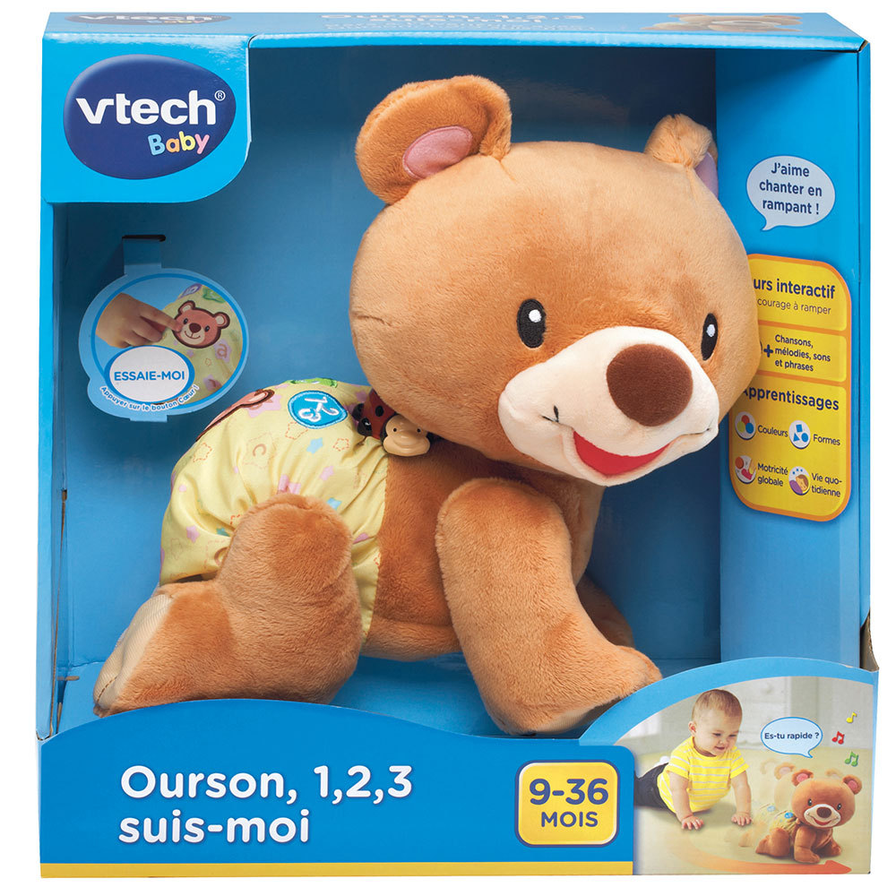 Ourson 1 2 3 Suis Moi Peluche Interactive Vtech Ourson 1 2 3 Suis Moi Peluche Interactive Vtech