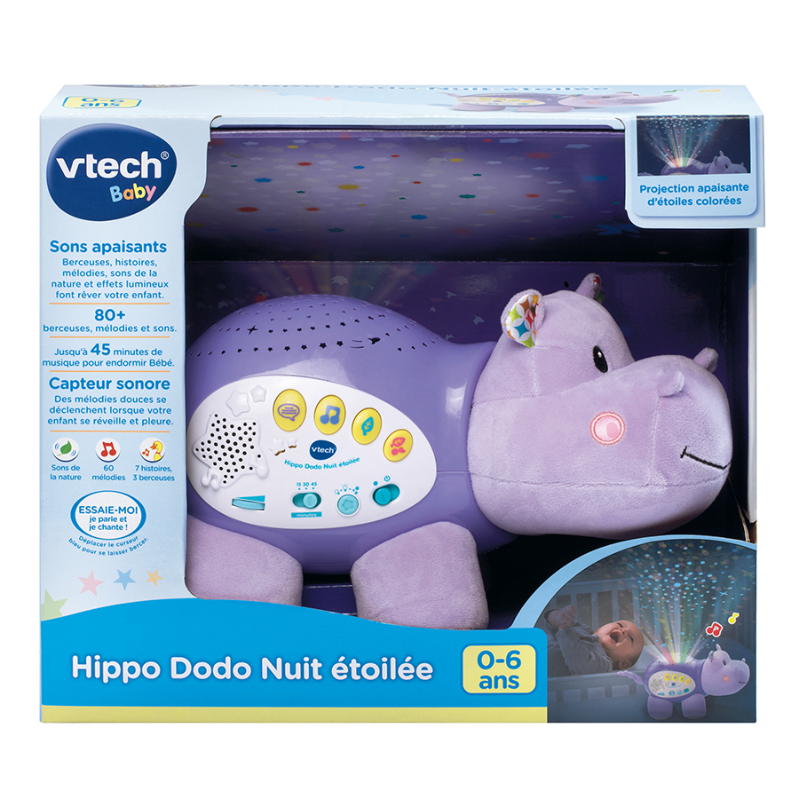 Veilleuse projection Hippo Dodo Nuit Etoilée pour bébé | Vtech
