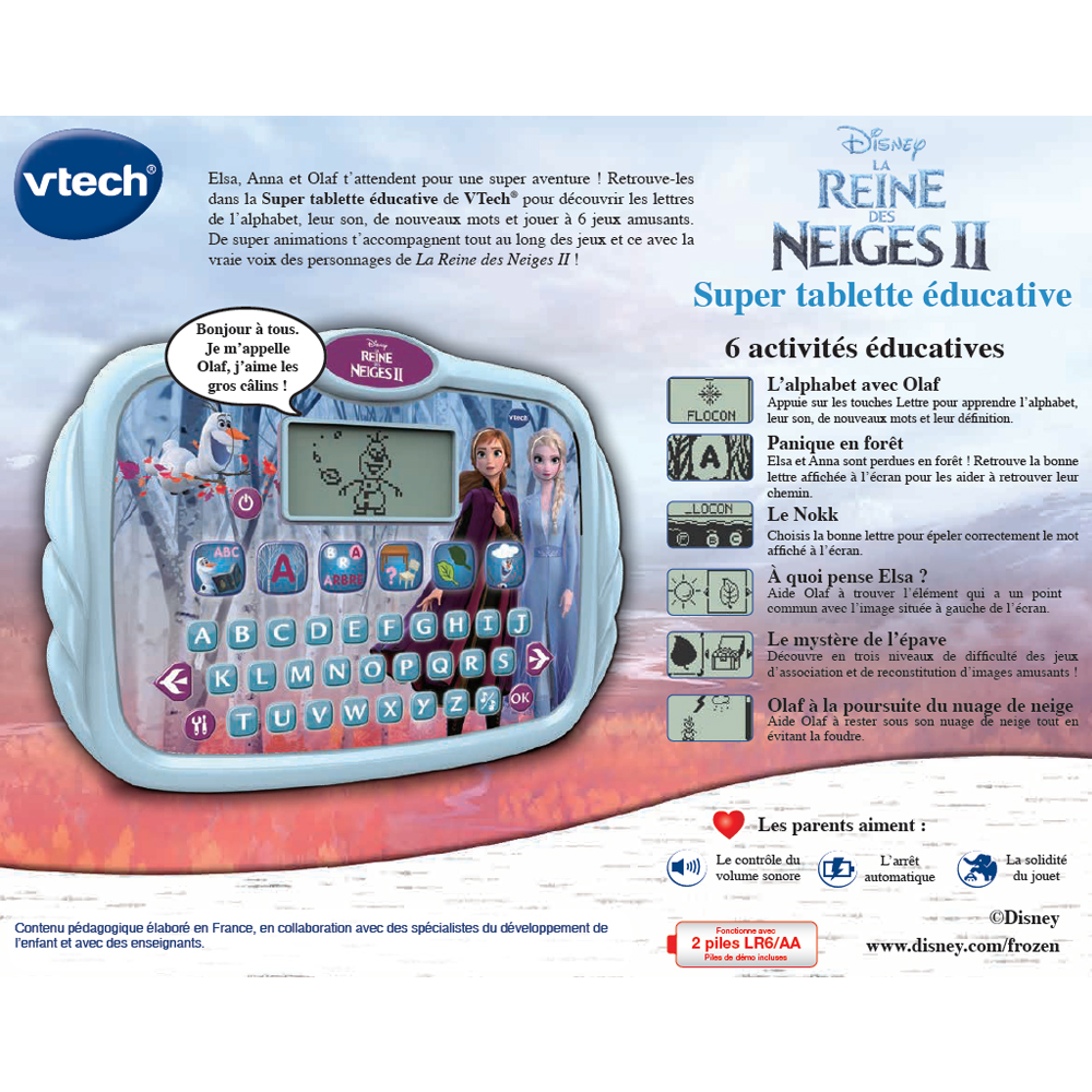Smartphone éducatif VTECH - La Reine des Neiges 2 - 3-7 ans - Jeux  éducatifs inclus bleu - Vtech