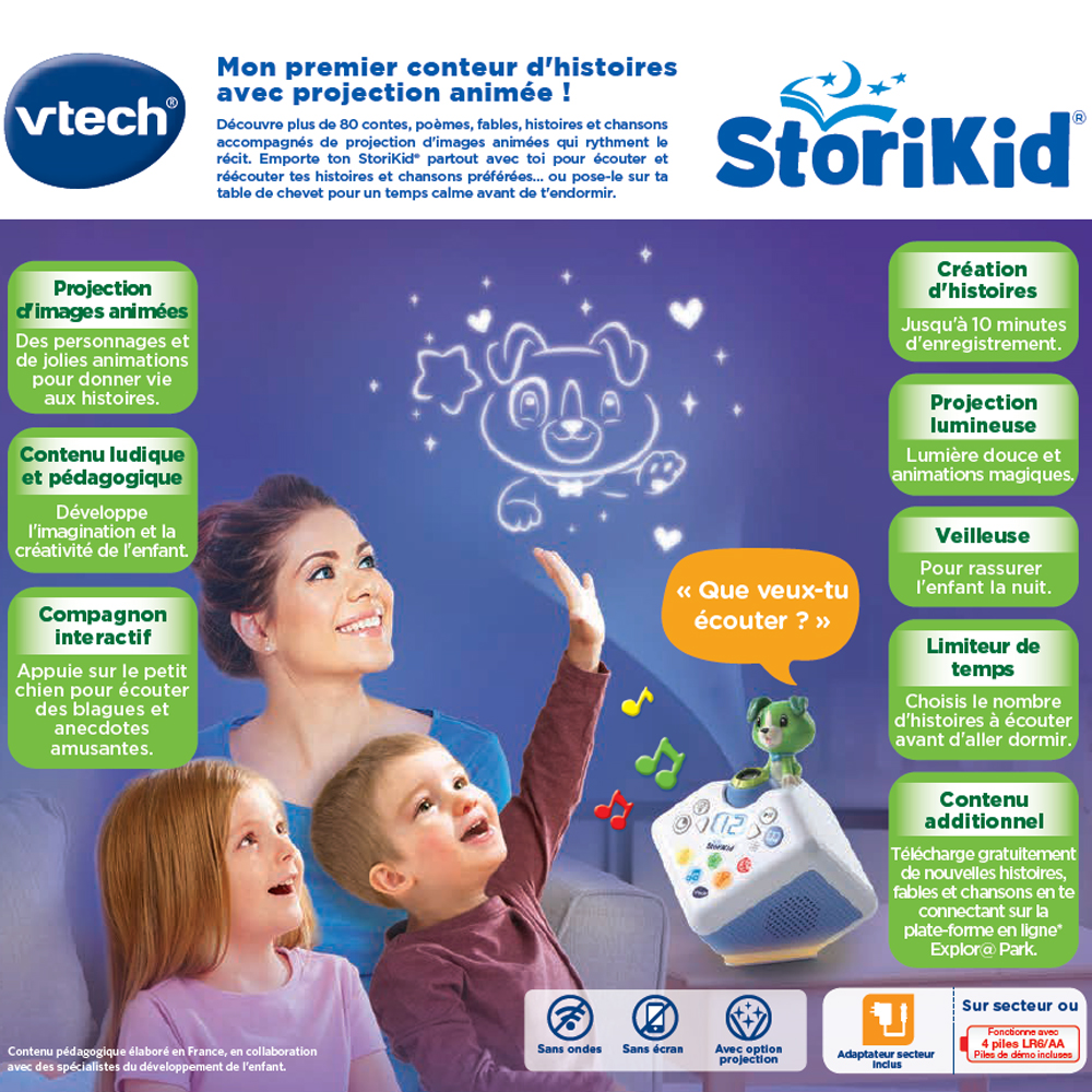 VTech Storikid Pocket Grey French - KidsMug