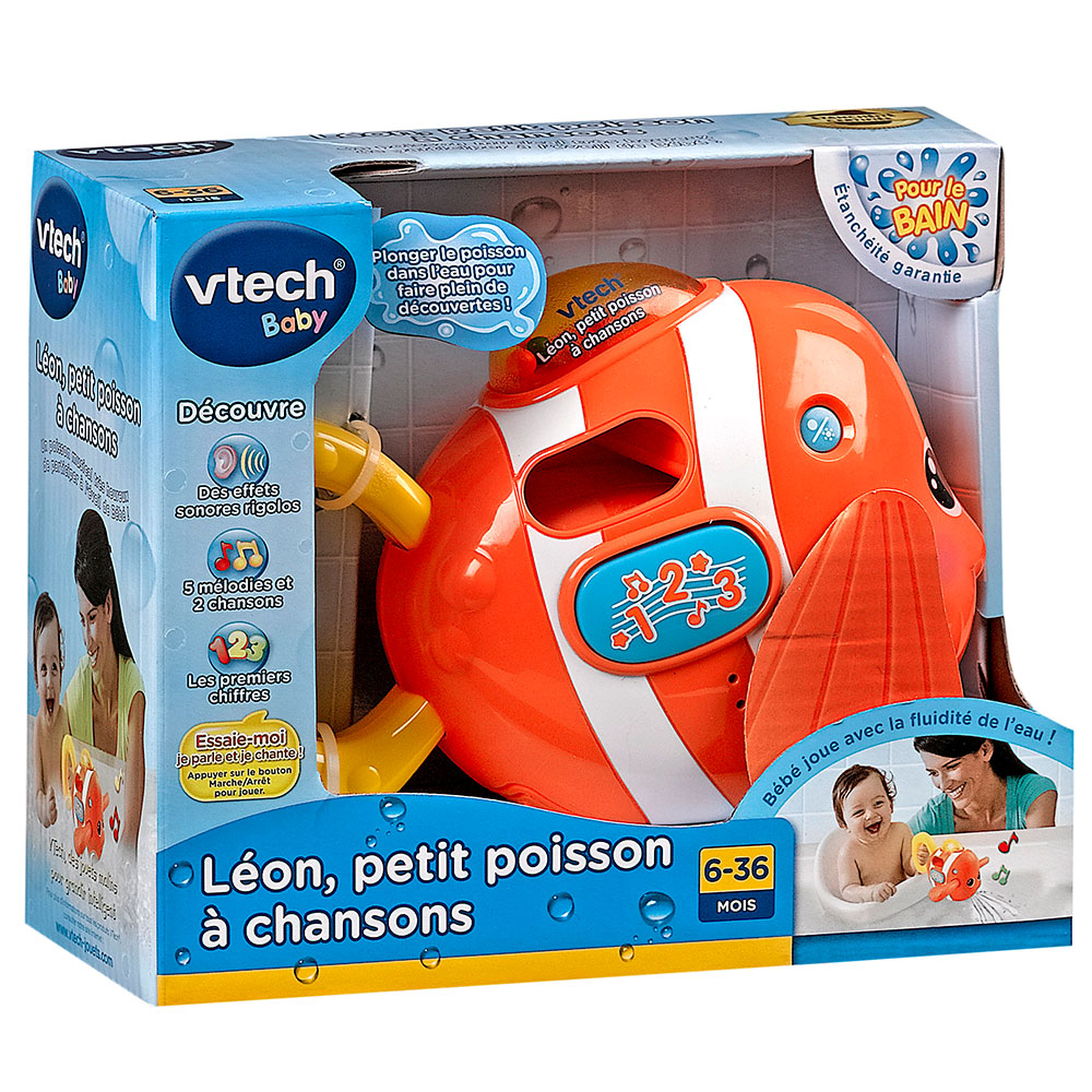 vtech Léon petit poisson à chansons parlant jouet musical étanche pour le  bain piscine tut tut animo nemo lot SOP77 - VTech