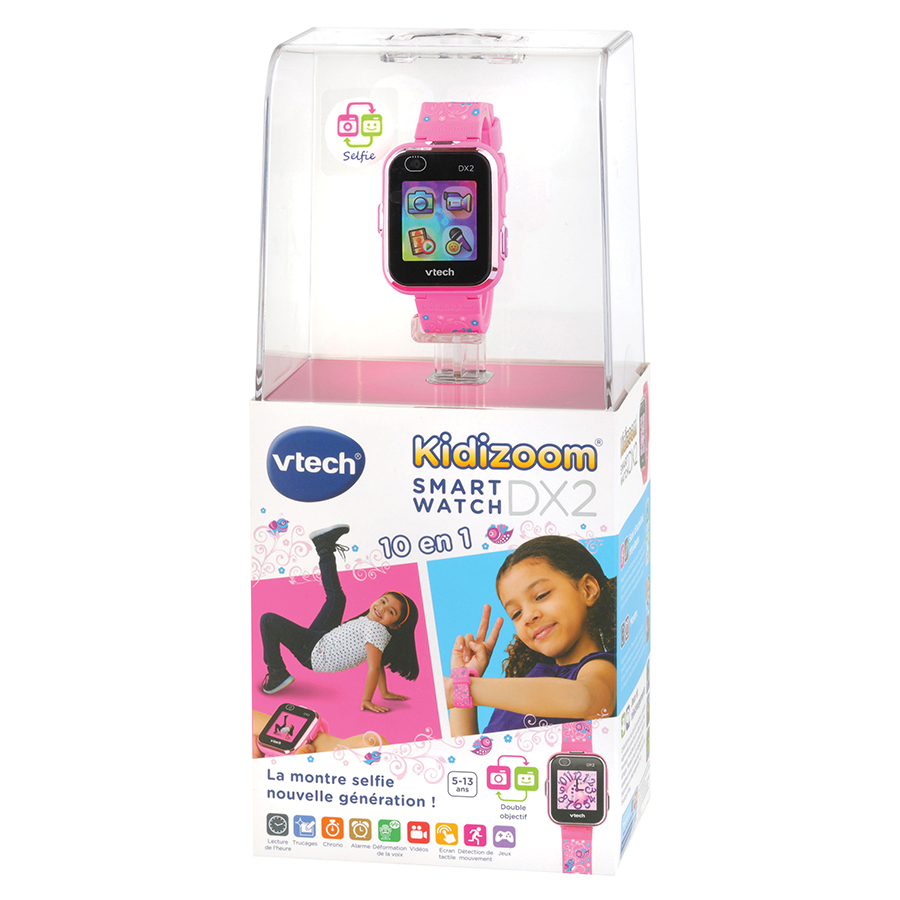 VTech - Montre digitale Kidizoom Smartwatch Connect DX2 rose
