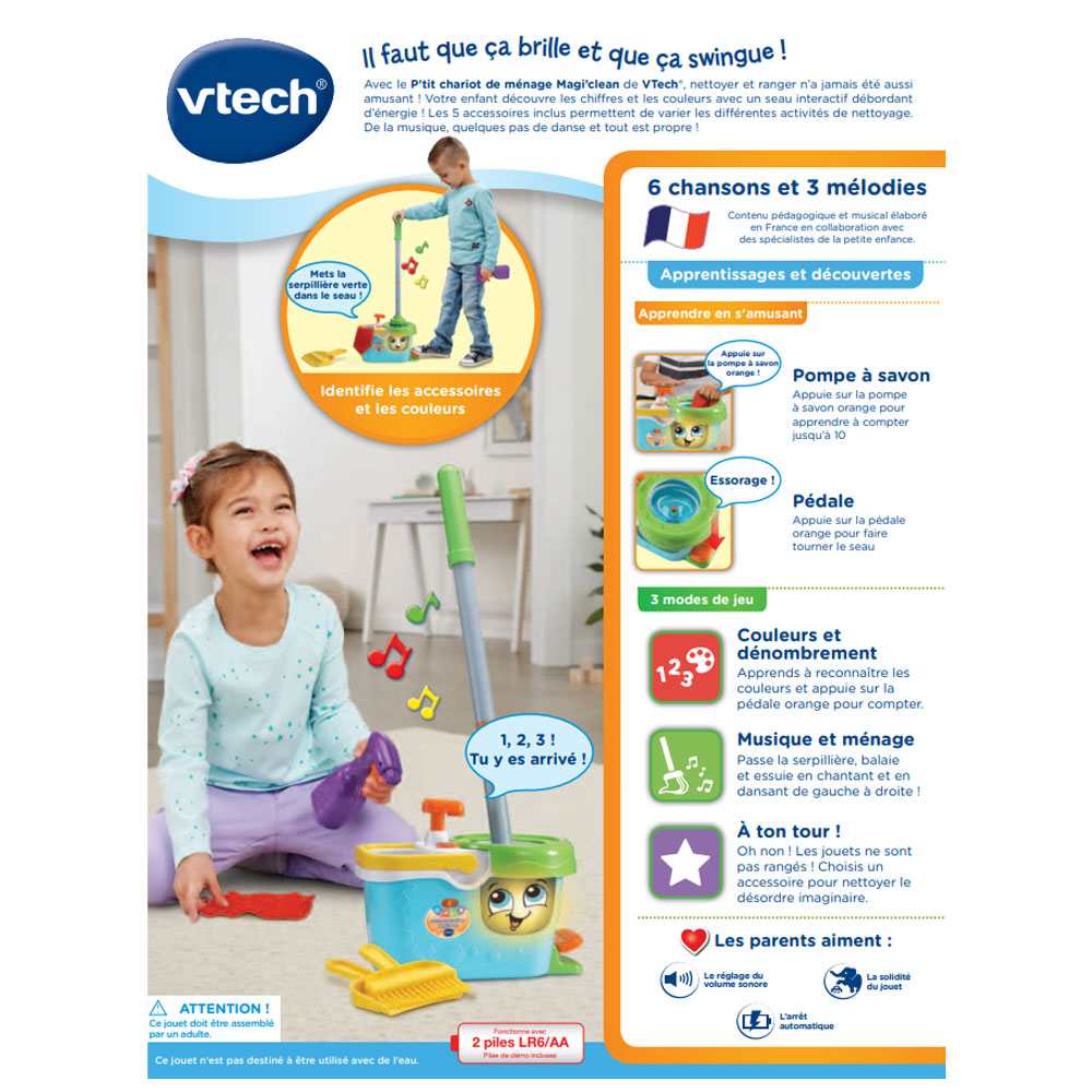 VTECH - 1,2,3 Imite-Moi - Ma Super Tondeuse Interactive - Jouet d'Imitation  Enfant