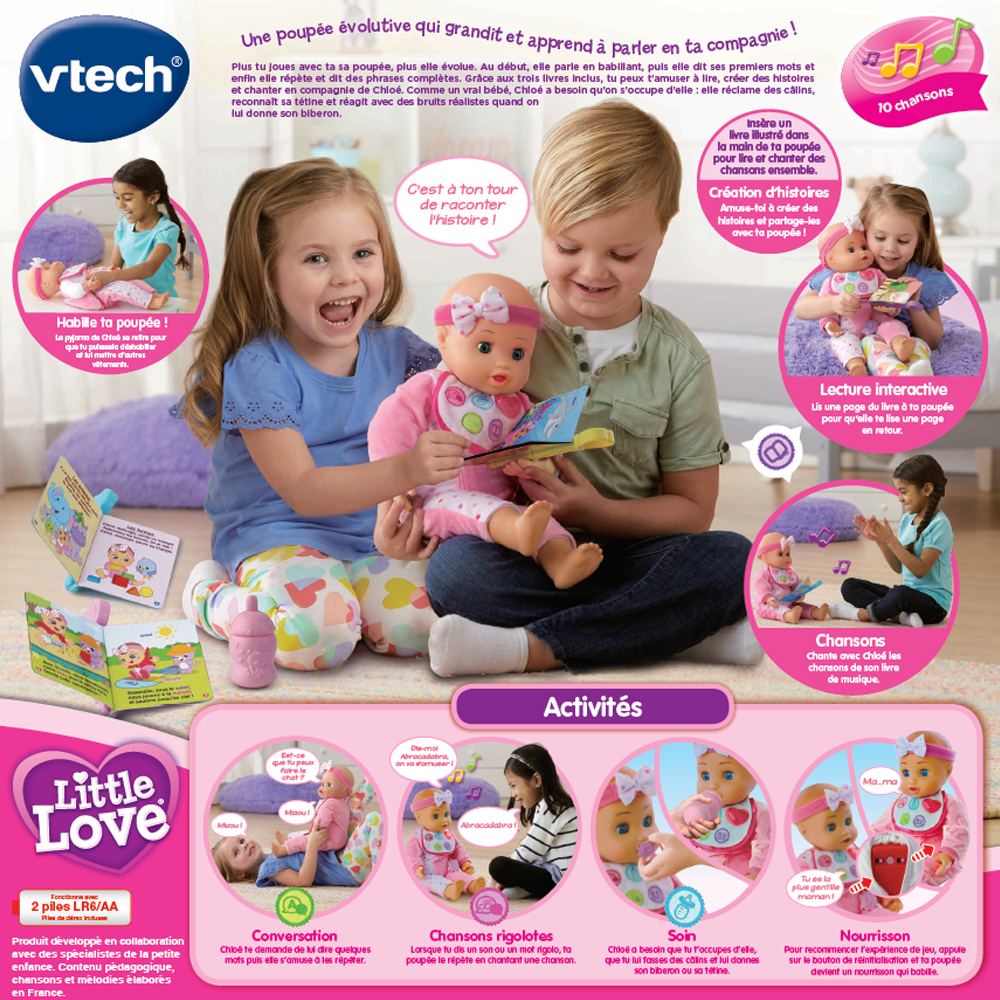 Chloe Apprend A Parler Et A Chanter Poupee Interactive Vtech Chloe Apprend A Parler Et A Chanter Poupee Interactive Vtech
