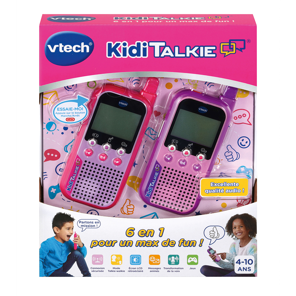 Vtech - Kidi Talkie - Bleu - Talkie-Walkie enfants Avec Écran Et Jeux,  Jouet Électronique Éducatif – Version Fr Exclusivité sur