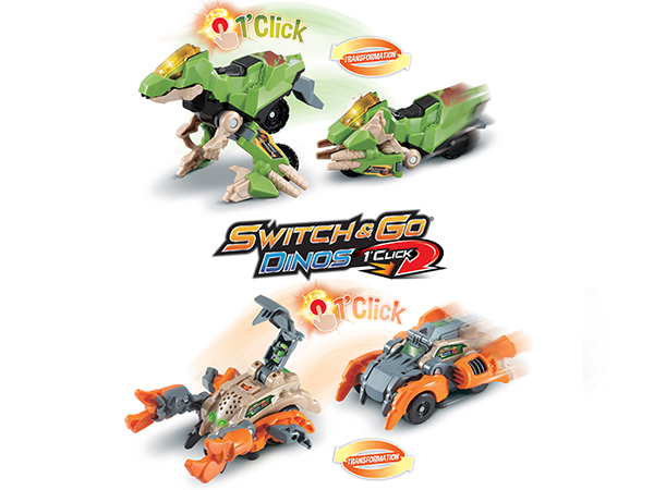 Petits switch & go dinos fire - vehicule dinosaure, vehicules-garages