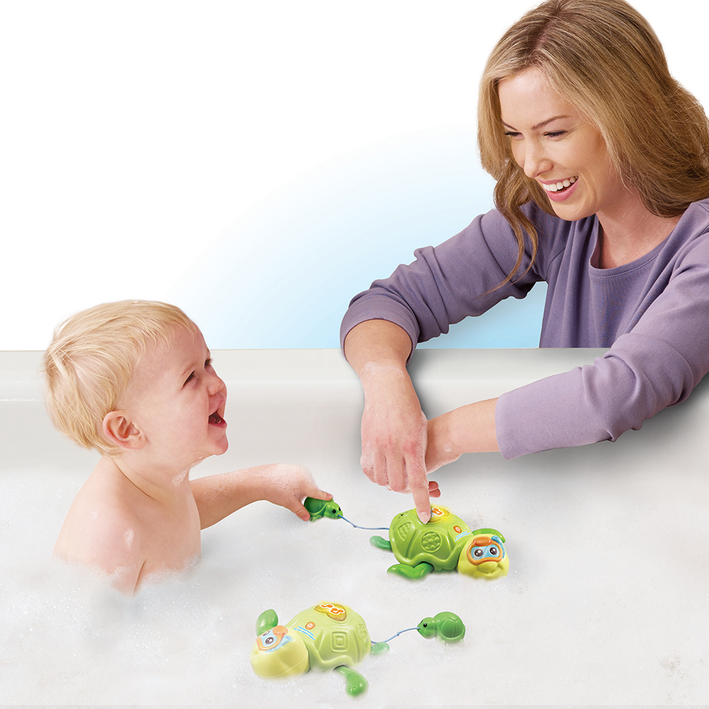 VTech - Maman Tortue Et Son Bébé Nageur, Jouet de bain pour bébé