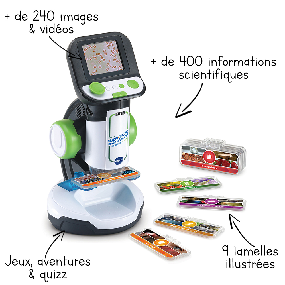 VTech - Microscope pour enfant - Genius XL - Microscope vidéo