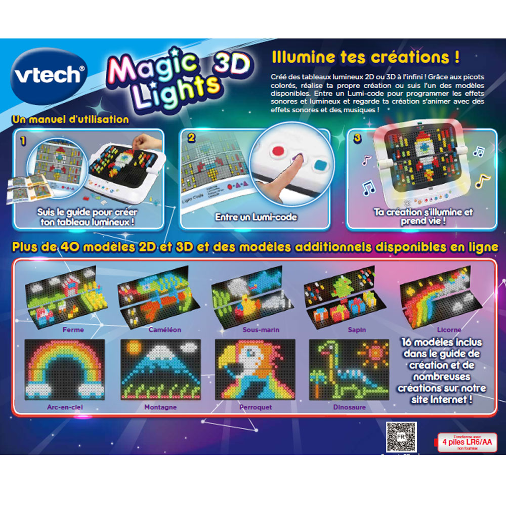 VTech Magic Lights 3D Insteek Mozaïek - Speelgoed de Betuwe