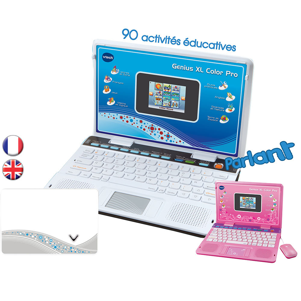 Ordinateur Enfant Genius Xl Color Pro Bilingue Silver Vtech Ordinateur Enfant Genius Xl Color Pro Bilingue Silver Vtech
