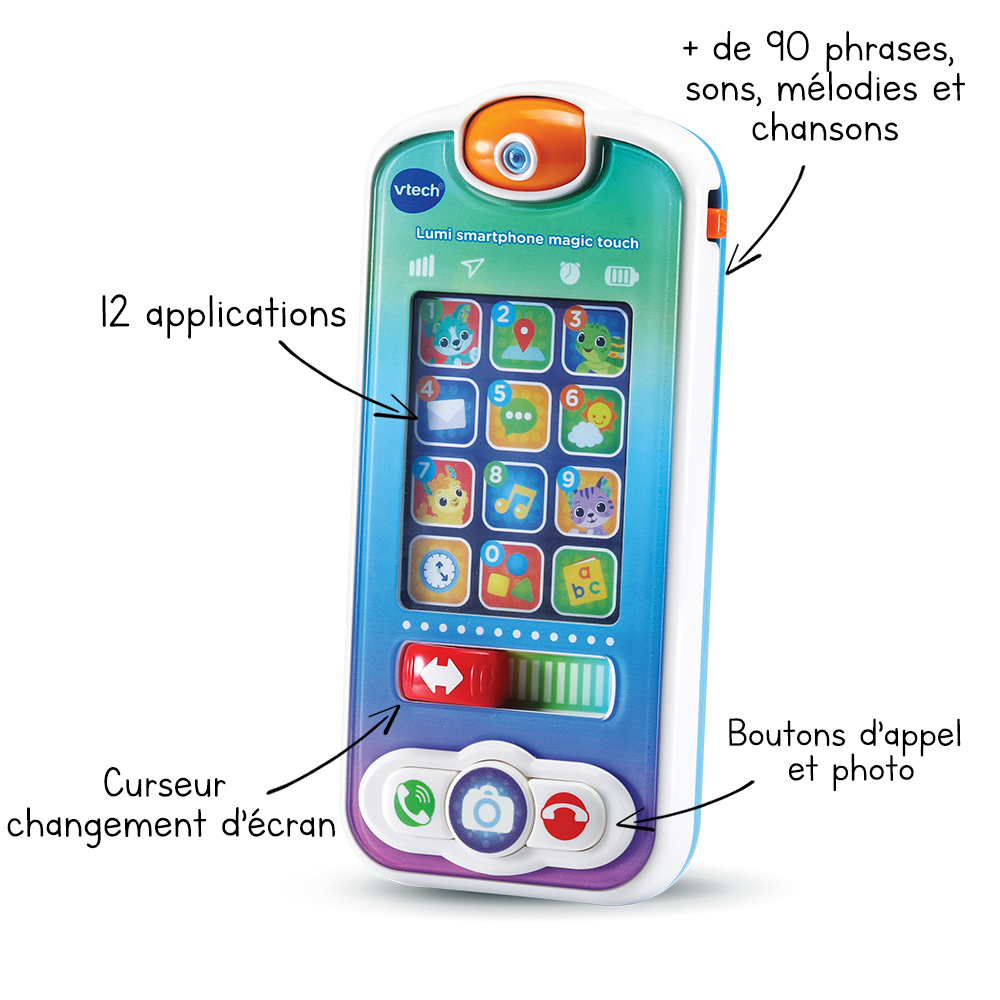 Eurekakids Smartphone - Téléphone jouet avec lumière et son